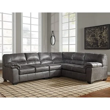 3-Piece Faux Leather Sectional